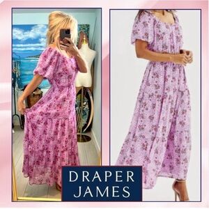 Draper James Pink Floral Maxi Dress
